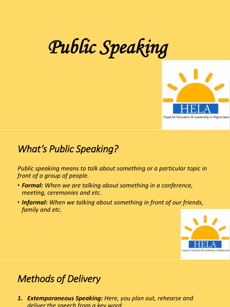 Public Speaking PDF Public Speaking Attitude (Psychology)