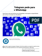 Criador do Telegram pede para deletarem o WhatsApp