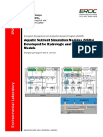 Aquatic Nutrient Simulation Modules (NSMS) Developed For Hydrologic and Hydraulic Models