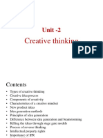 Creative Thinking Unit - 2 IDT