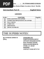 Second Year Final New Notes