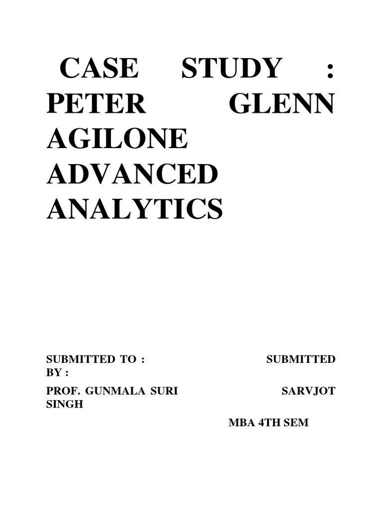Peter Glenn SARVJOT PDF Retail Analytics