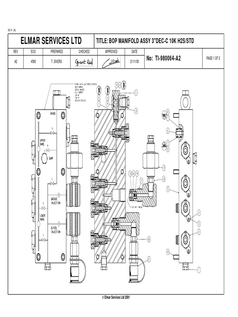 Schematics BOP Triple Ram | PDF | Technology & Engineering