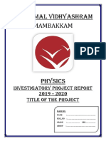 Project Title Sheet