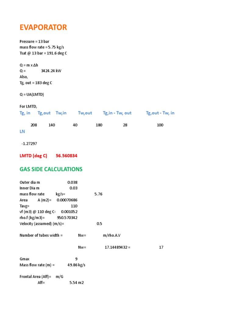 Economizer Design Calculations PDF Materials Science Physical