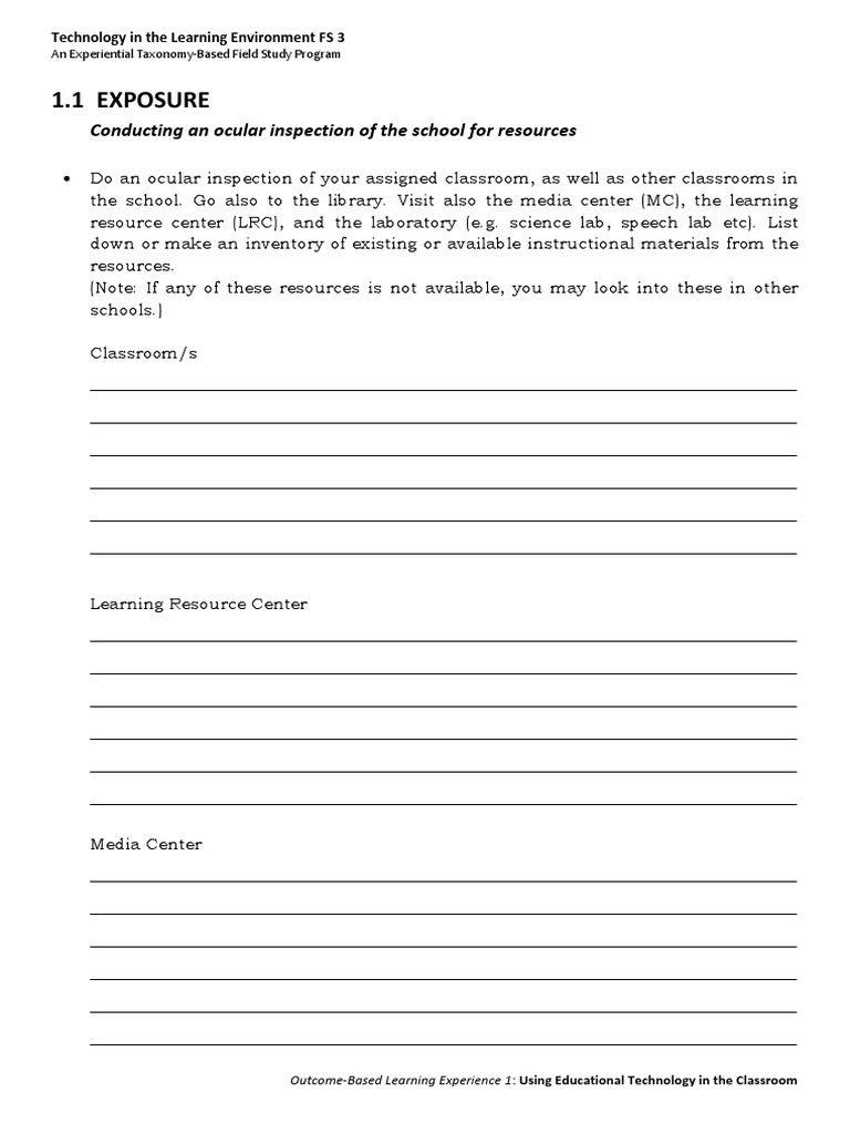 FS3 | PDF | Educational Technology | Teachers