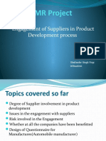 AMR Project: Engagement of Suppliers in Product Development Process