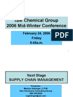 ISM Chemical Group 2006 Mid-Winter Conference: February 24, 2006 Friday 9:45a.m