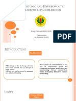 Hypertonic and Hyperoncotic Fluids To Repair Bleeding