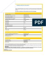 Bangladesh Railway e-ticket booking confirmation