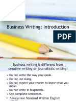 Business Writing I