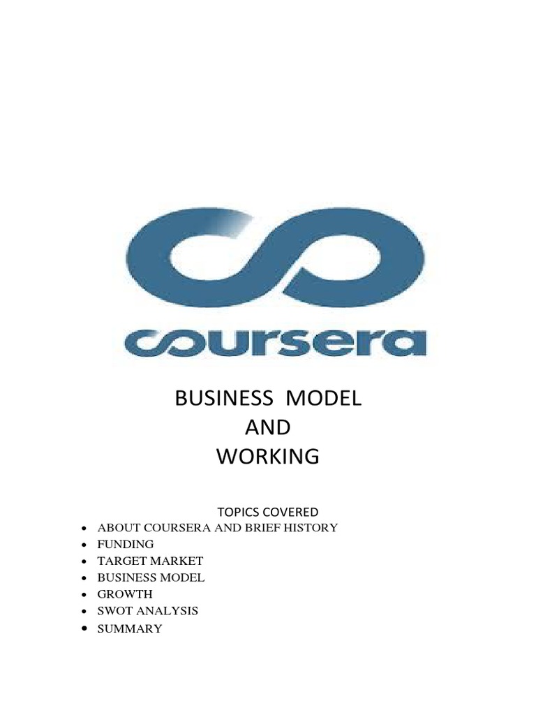 Coursera Business Model and SWOT Analysis | PDF | Massive Open Online ...