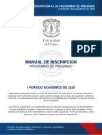Manual Inscripciones Unicauca I2020 PDF