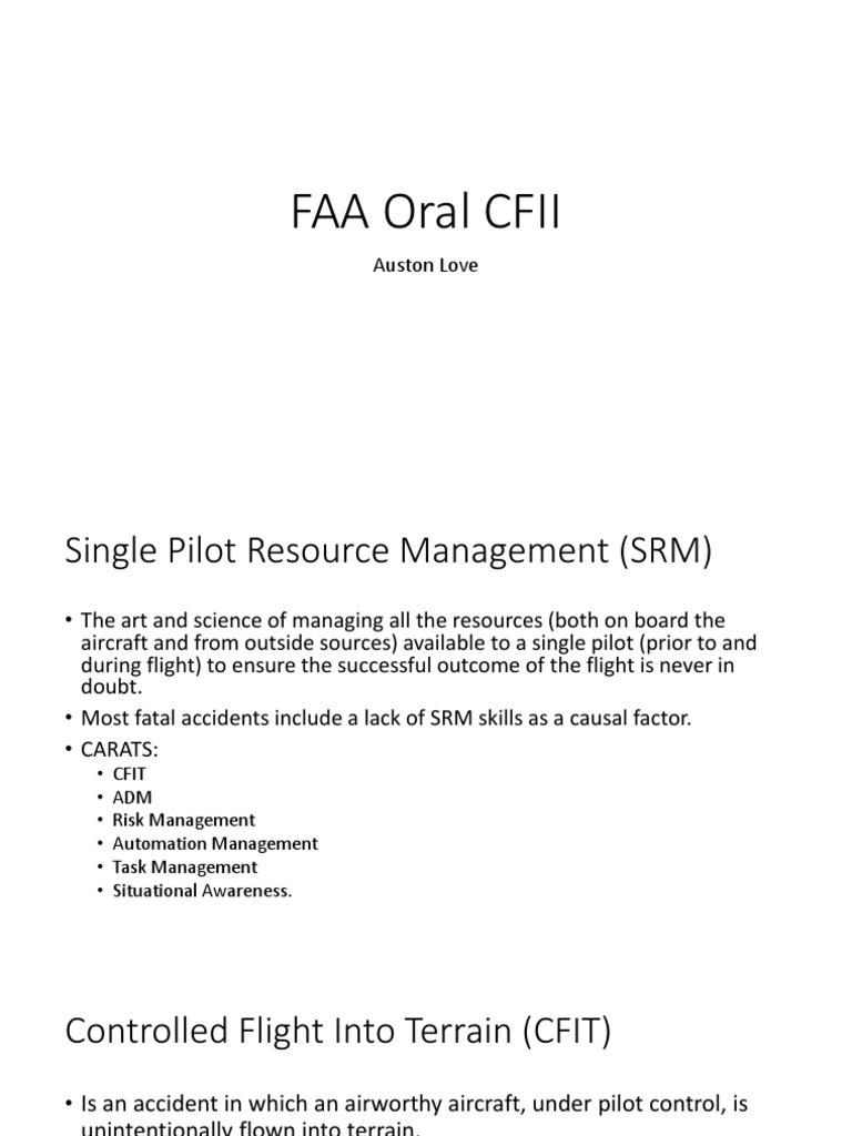 CFII Oral Exam Study Guide | PDF | Instrument Flight Rules ...