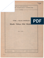 Türk - İslam Edebi̇yati Klasi̇k Türkçe Di̇ni̇ Meti̇nler 1 PDF