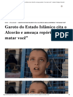 Garoto Do Estado Islâmico Cita o Alcorão e Ameaça Repórter - Vou Matar Você - Instituto Teológico Gamaliel PDF