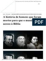 A História de Homens Que Foram Mortos para Que o Mundo Tivesse Acesso À Bíblia - Instituto Teológico Gamaliel PDF