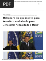 Bolsonaro diz que motivo para transferir embaixada para Jerusalém “é lealdade a Deus” - Instituto Teológico Gamaliel.pdf