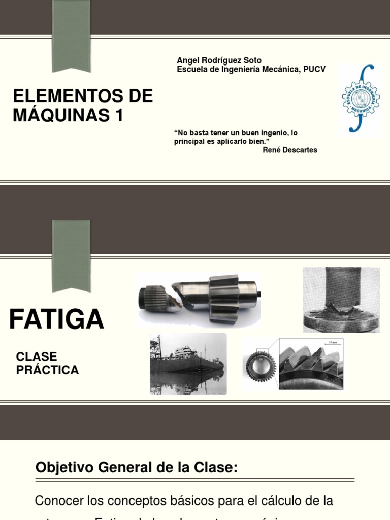 Cálculo de Fatiga en Elementos Mecánicos | PDF | Fatiga (material) | Acero