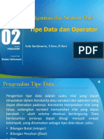 Tipe Data Dan Operator PDF