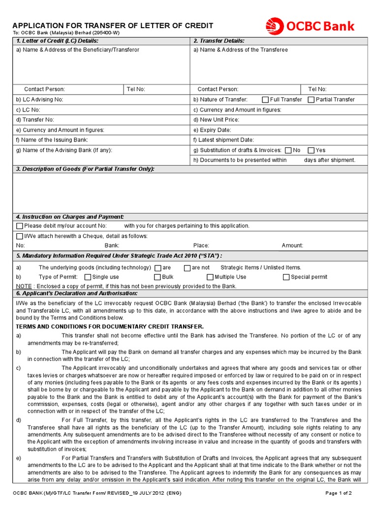 Letter Of Credit Malaysia - Fundacionfaroccr