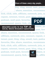 SELASTURKIYE Guide to the Top 16 Social Media Research Questions by MRA-IMRO