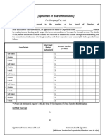 Board Resolution - Bank Account Opening PDF