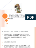 Hasil Pelatihan Geriatri Dasar Tahun 2018