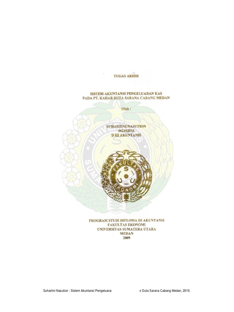 Contoh Sia Pengeluaran Kas PDF | PDF
