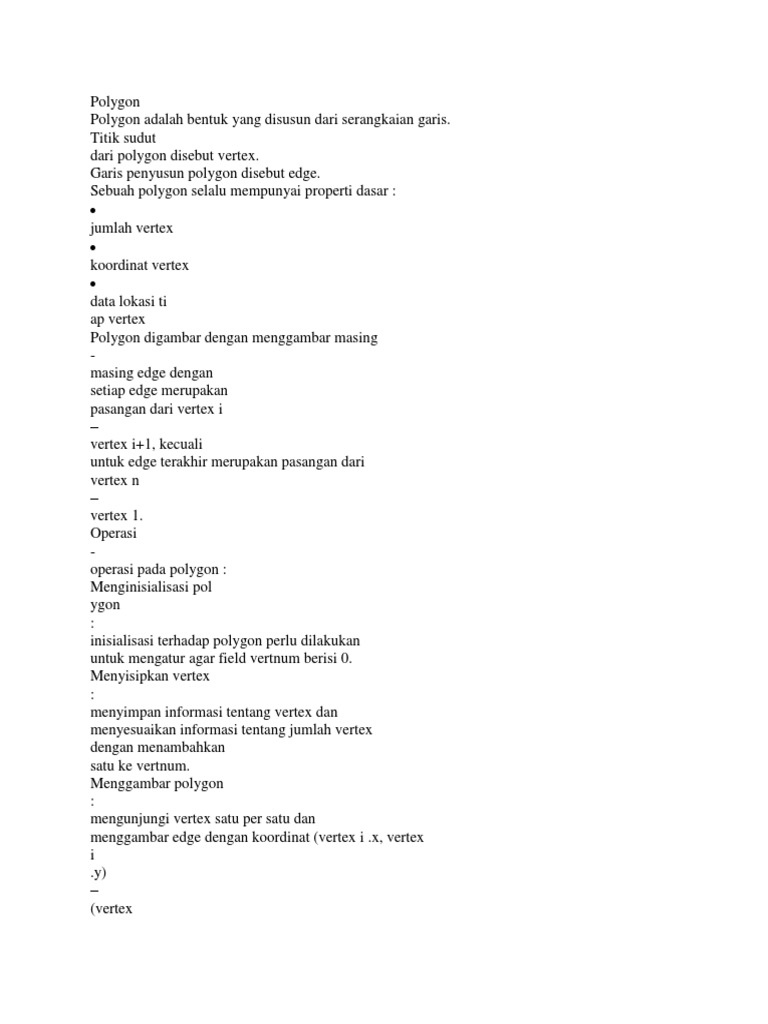 Algoritma Dan Properti Poligon Pdf Metode Bahan Ajar