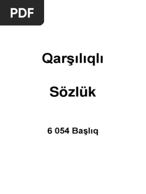 0829 Qarshiliqli Sozluk 6 054 Bashliq 437s Pdf Pdf