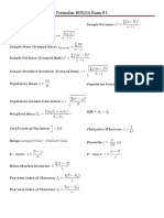 Formulas BUS216 Exam 1