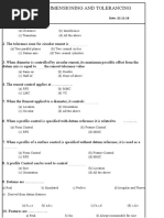 Question Paper For GD&T Training