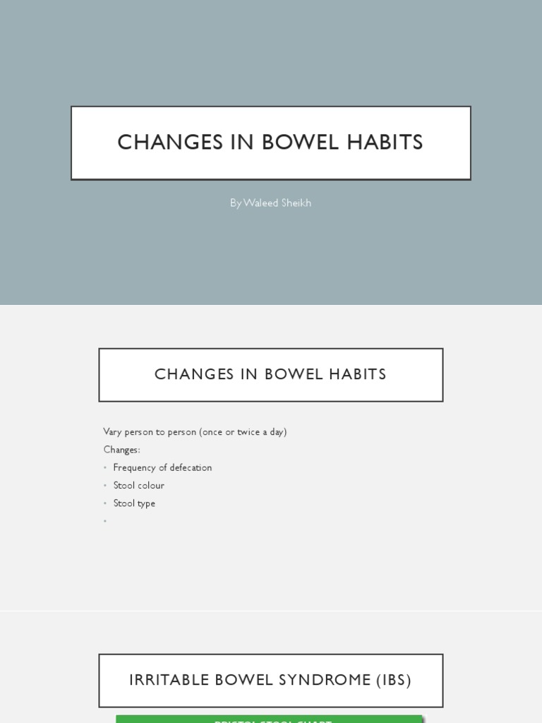 Changes in Bowel Habits PDF Inflammatory Bowel Disease Irritable