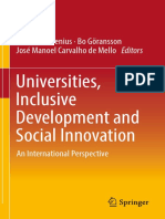 Claes Brundenius, Bo Göransson, José Manoel Carvalho de Mello Eds. Universities, Inclusive Development and Social Innovation An International Perspective