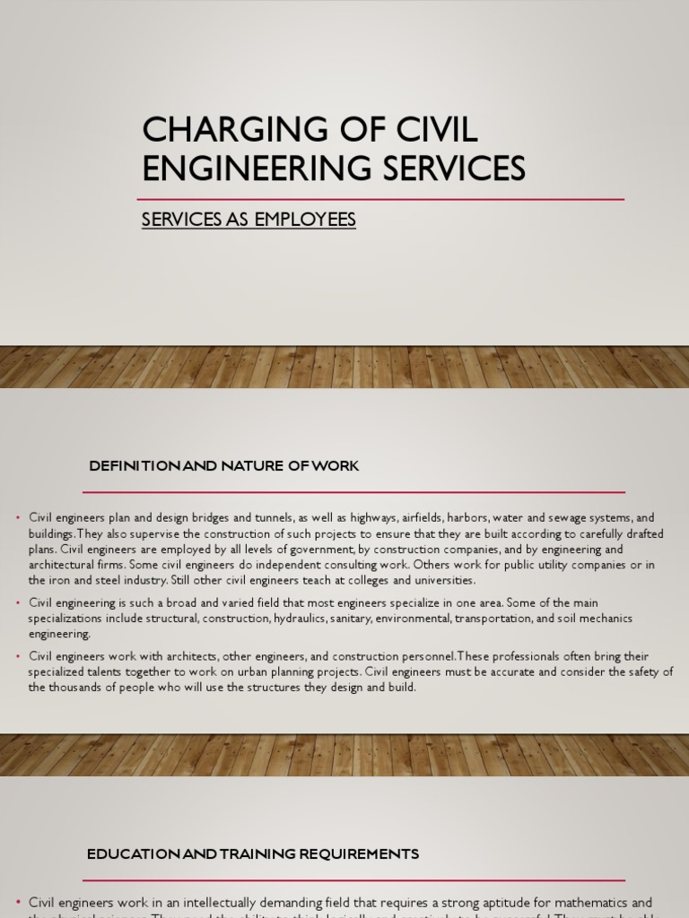 Overview of Civil Engineering Services | PDF | Engineering | Employment