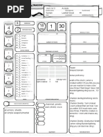 5E D&D Basic - Character Sheet (Form) PDF