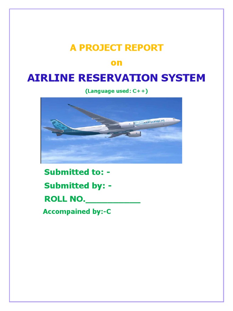 Airline Reservation System in C++ | PDF | Software | Information Science