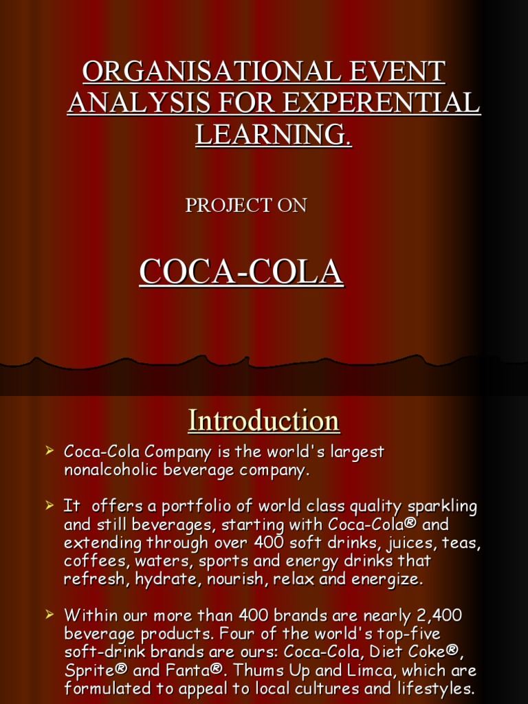 Organisational Event Analysis For Experential Learning | PDF | The Coca ...