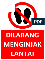 Poster Dilarang Menginjak Lantai