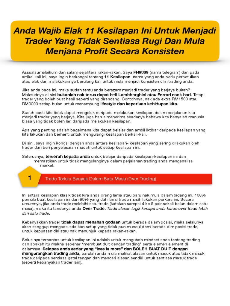 11 Kesilapan Trader Malaysia Pdf