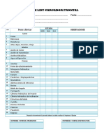 CHECK LIST Cargador Frontal PDF