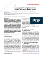 The use of autologous platelet-rich plasma in the treatment of intractable skin ulcer A case series