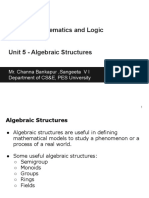 DML (UE18CS205) - Unit 5 (Algebraic Structures)