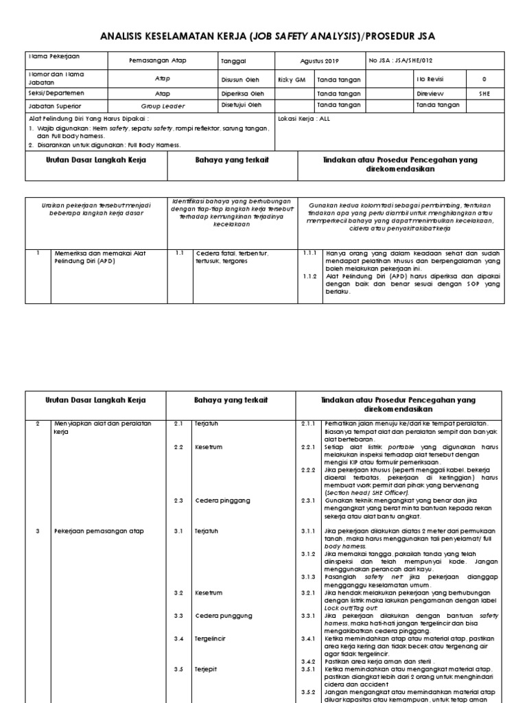 Contoh Jsa Pertambangan Pdf Belajar di Rumah