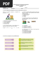 Evaluación de Ciencias Unidad 4 Las Fuerzas de Nuestro Entorno
