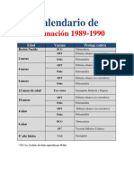 Calendario Vacunacion 1989 1990n