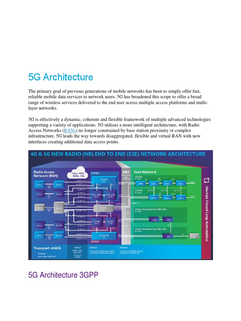 5g Architecture Pdf 4 G Computer Network