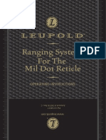 Ranging System For The Mil Dot Reticle: Operating Instructions