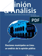 Opinión y análisis. Elecciones Municipales en Lima 